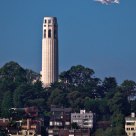 Shuttle Endeavour and Coit Tower